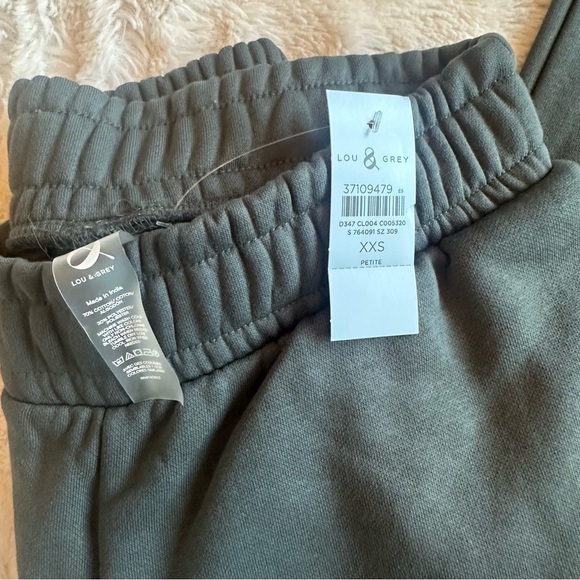 Lou & Grey NEW Fleece Joggers Pants Moss Green SOFT Pockets Womens Sz XXS Petite - Picture 3 of 6